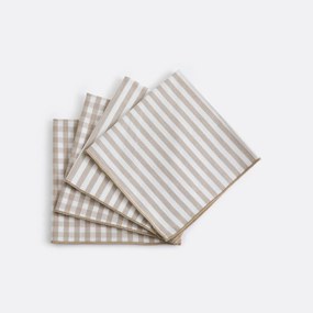 Set van 4 servetten, 30% gerecycled katoen, geweven-geverfd, SOIZIC