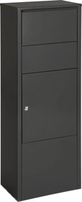 Famiflora pakketbrievenbus KUBE met sleutelslot - mat zwart - 105 x 39 x 27 cm - topkwaliteit!