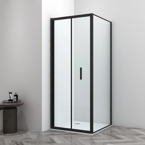 Badstuber Rano douchecabine met vouwdeur 80x80cm zwart mat