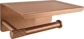 Toiletrolhouder met planchet 6613 Modern Copper Brush