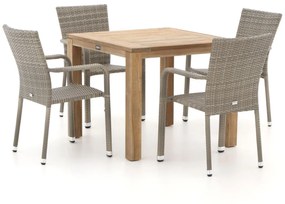 Forza Fossano/ROUGH-S 90cm dining tuinset 5-delig stapelbaar