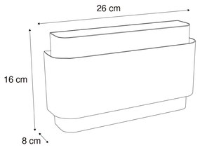 Industriële wandlamp zwart 2-lichts - Coen