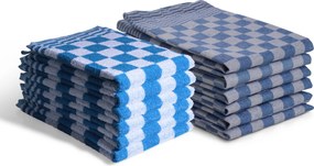 Keuken- &amp; Theedoek - Set van 12 - blok - horeca - blauw