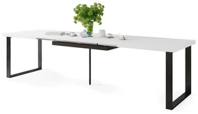 AVELLA Wit Mat - LOFT TAFEL VOOR WOONKAMER/EETKAMER UITKLAPBAAR TOT 3,1 m!
