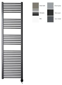 Sanicare electrische design radiator 172 x 45 cm. Gun metal met thermostaat zwart (rechtsonder) HRAEZ451720/M