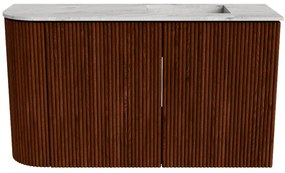 Mondiaz Joya DLux 70cm toiletmeubel ronding links ruby met wastafel faye rechts zonder kraangat glace