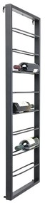 Kare Design Bistro Zwart Wijnrek Hangend - 42x6x120cm.