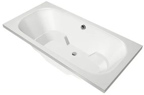 Xenz Tanga Duobad - 180x90x51 - afvoer Midden - acryl - wit 6920-01