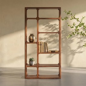 Open Kast Bruin - 90x30x175cm.