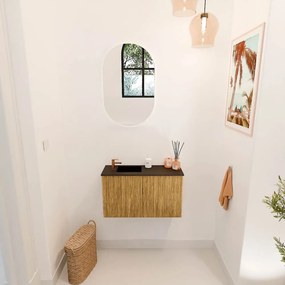 Mondiaz Joya 70cm toiletmeubel oak met wastafel faye links 1 kraangat urban