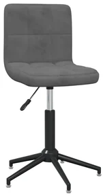 vidaXL Eetkamerstoelen draaibaar 6 st fluweel donkergrijs