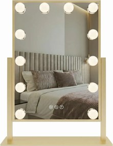 LED Spiegel HOLLYWOOD L.Gold 30x40