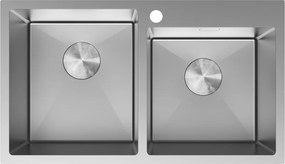 Mexen Xorin roestvrijstalen spoelbak 2-kamer 780 x 450 mm, inox - 6441782000-01