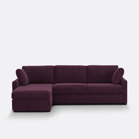 4-zits hoekbank, omvormbaar, fluweel, schuim, TIMOR