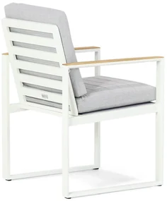 Tuinset Ronde Tuintafel 4 personen 125 cm Aluminium/Aluminium/polywood Wit  Santika Furniture Soray