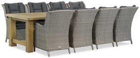 Tuinset 8 personen 300 cm Wicker Grijs Garden Collections Aberdeen/Fourmile