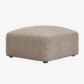 Gestoffeerde Poef Bastian Moka Bruine Bouclé Stof - Sklum