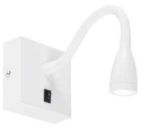Moderne flexibele wandlamp wit LED - Flex Modern Binnenverlichting Lamp