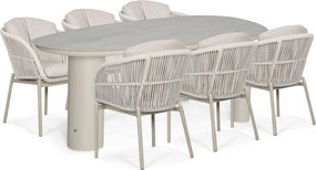 Tuinset 6 personen 240 cm Rope Zand/Beige Lifestyle Garden Furniture Monaco/Guave
