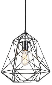 Industriële hanglamp zwart - Framework Basic Modern Minimalistisch E27 Draadlamp rond Binnenverlichting Lamp