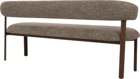 Eetkamerbank Walnoot Met Grove Stof 180 Cm