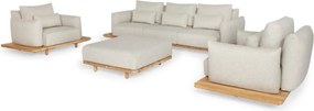 Bora stoel bank loungeset 4 delig naturel gravel SUNS