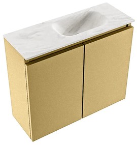 Mondiaz Ture DLux toiletmeubel 60cm oro met wastafel ostra rechts met kraangat