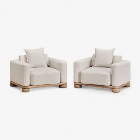 2-pack Tuinstoelen Van Acaciahout Ioanis Lichte Acaciekleur - Sklum