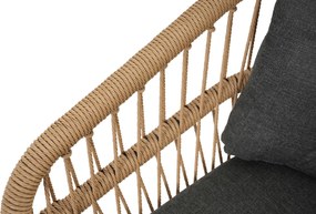 Tuinstoel Rope Grijs-antraciet De Laan Malaga