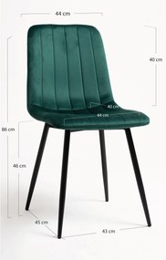 Fluwelen Miller Black Stoel
