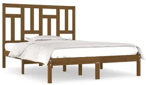 vidaXL Bedframe massief grenenhout honingbruin 120x200 cm