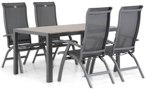 Tuinset 4 personen 155 cm Aluminium/Textileen /Aluminium/textileen Grijs Hartman Summerland/Young