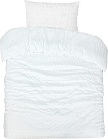 Dekbedovertrek Seersucker Deluxe - 100% katoensatijn - 140x200/220 - wit