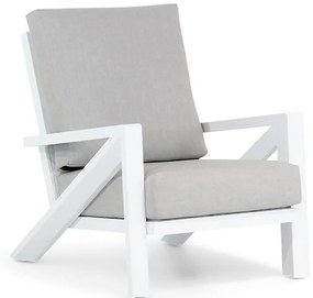 Santika Furniture Santika Cinta Lounge Tuinstoel - Quick Dry Foam Aluminium Wit