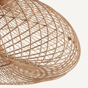 Hanglamp in gevlochten rotan, Titou