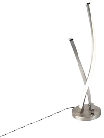 Design tafellamp staal incl. LED en touchdimmer - Paulina Modern Draadlamp Binnenverlichting Lamp