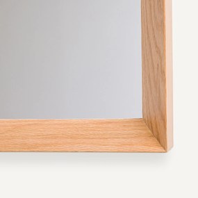 Vierkante spiegel in massief eik H60 cm, Andromède