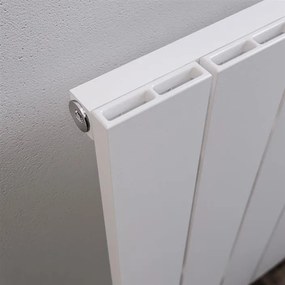 Eastbrook Rosano horizontale aluminium radiator 60x123cm Mat wit 1443 watt