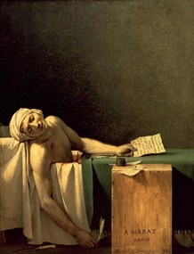 Kunstreproductie The Death of Marat, 1793, David, Jacques Louis