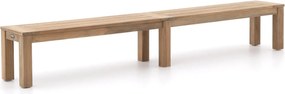Picknickbank ROUGH | Teakhout | 3 personen | Tuinbank Old Teak Greywash | 285cm | Kees Smit Tuinmeubelen