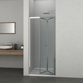 Badstuber Elite douche vouwdeur chroom 80x195cm anti-kalk