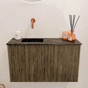 Mondiaz Joya DLux 70cm toiletmeubel dusk met wastafel faye links zonder kraangat lava