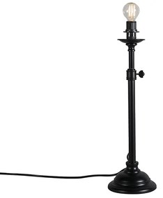 Klassieke tafellamp zwart verstelbaar zonder kap - Accia
