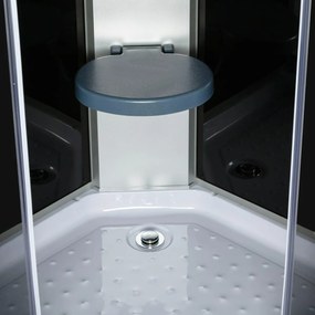 Kerra Evora complete douchecabine met zitting 90x90cm zwart