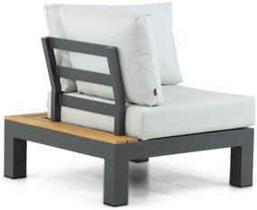 Loungeset 6 personen Aluminium/Teak Grijs Lifestyle Garden Furniture Vittoria