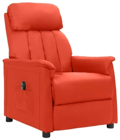 vidaXL Fauteuil verstelbaar elektrisch kunstleer rood