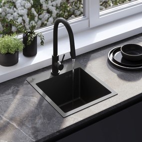 Stalen spoelbak Leo 40 Black