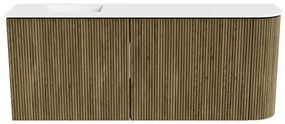Mondiaz Joya 100cm toiletmeubel ronding rechts dusk met wastafel faye links 1 kraangat talc