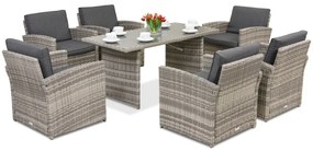 Monaco Premium 6 Garden Point tuinmeubelen lichtgrijs