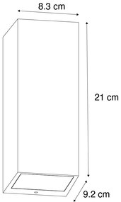 Industriële wandlamp roestbruin 2-lichts AR70 IP54 - Baleno